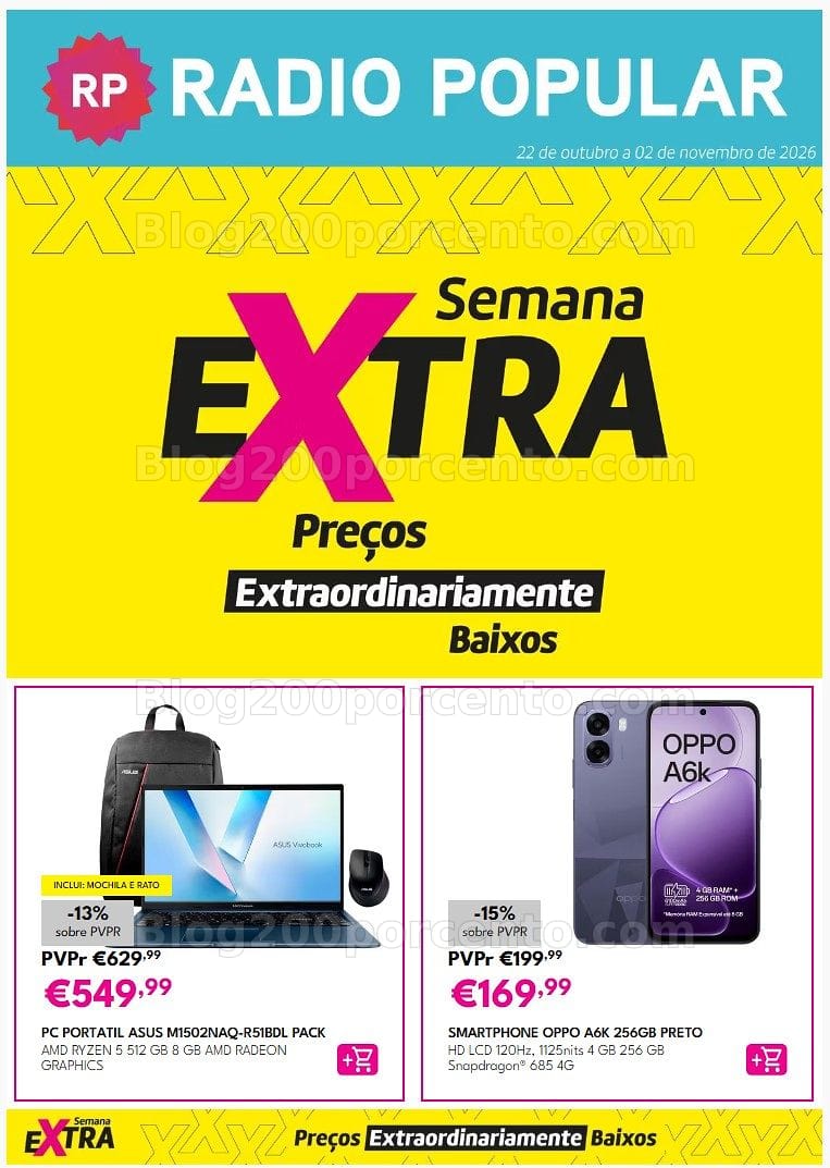 Antevisão Folheto RADIO POPULAR Promoções de 22 outubro a 2 novembro